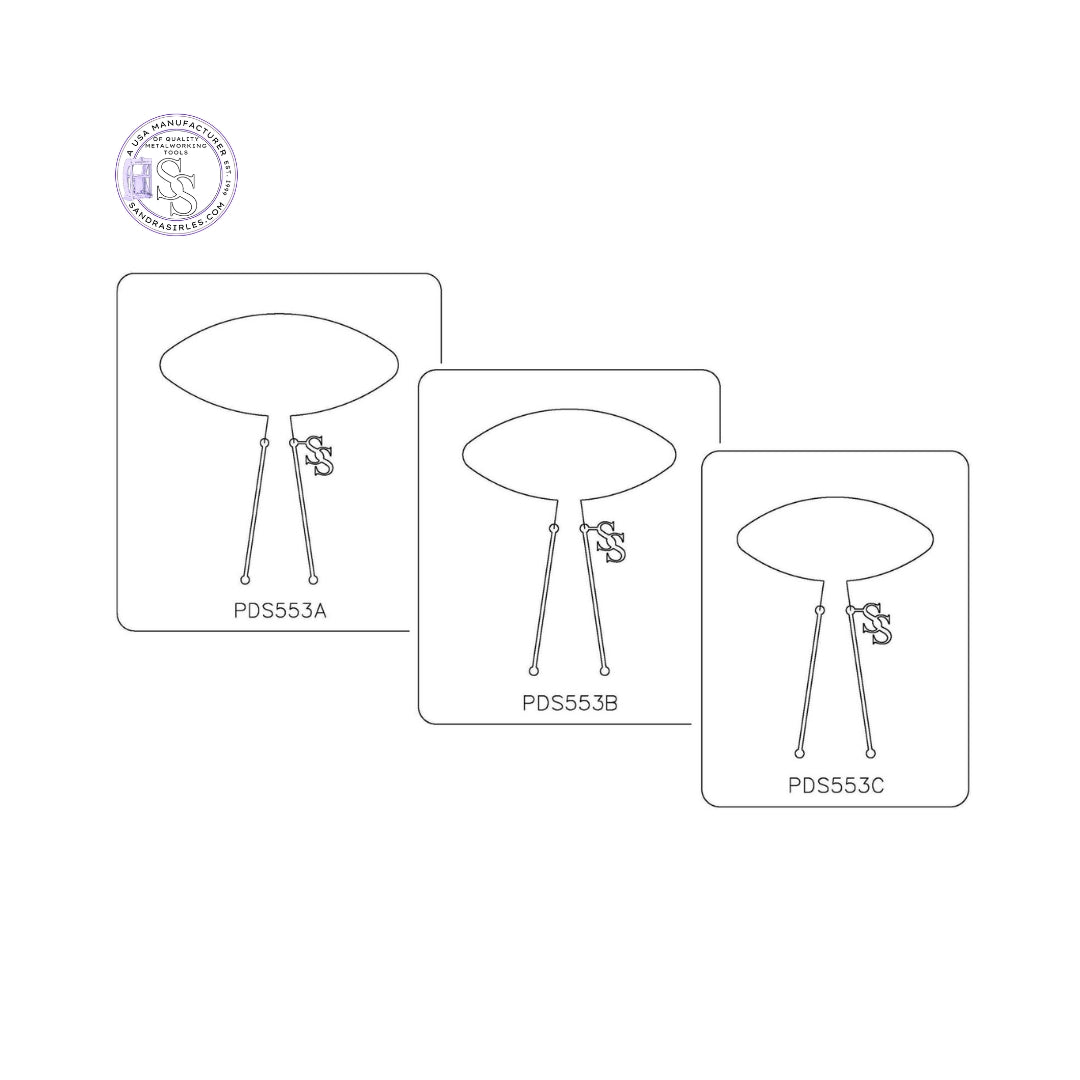 PANCAKE DIE PDS553 SHAPE 53 FAT POINTED OVAL